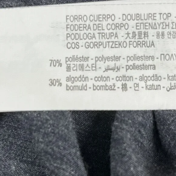 Zara Navy Two Button Lightweight Blazer / Sports Coat Sz 46R w/ elbow patches - Picture 3 of 6